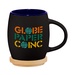 15 oz. Hearth Ceramic Mug with Wood Lid/Coaster - 4 Color Imprint