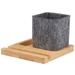 Recycled Felt & Bamboo Pen Holder