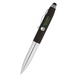 Crowne Triple Function Soft Touch Pen with Light & Stylus - Full Color