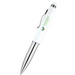 Crowne Triple Function Soft Touch Pen with Light & Stylus - Full Color