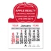 Adhesive Peel-N-Stick Apple Shape 2026 Calendars