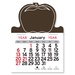 Adhesive Peel-N-Stick Apple Shape 2026 Calendars