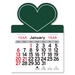 Adhesive Peel-N-Stick Heart Shape 2026 Calendars
