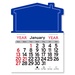 Adhesive Peel-N-Stick House Shape 2026 Calendars