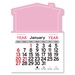 Adhesive Peel-N-Stick House Shape 2026 Calendars