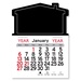 Adhesive Peel-N-Stick House Shape 2026 Calendars