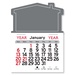 Adhesive Peel-N-Stick House Shape 2026 Calendars