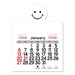 Adhesive Peel-N-Stick Smile Face 2026 Calendars