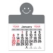 Adhesive Peel-N-Stick Smile Face 2026 Calendars