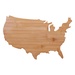 USA Shape Bamboo Cutting Board