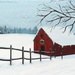Premium Winter Barn Holiday Card