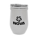 8 oz. Glass And Stainless Steel Wine Tumbler