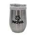 8 oz. Glass And Stainless Steel Wine Tumbler