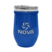 8 oz. Glass And Stainless Steel Wine Tumbler - Laser Imprint