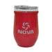 8 oz. Glass And Stainless Steel Wine Tumbler - Laser Imprint