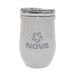 8 oz. Glass And Stainless Steel Wine Tumbler - Laser Imprint