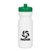 24 oz. Poly-Clear Fitness Bottle White with Translucent Lid