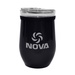 8 oz. Glass And Stainless Steel Wine Tumbler - Laser Imprint