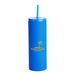 20 oz Slim Rubberized Tumbler With Spill Reduction Straw