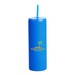 20 oz Slim Rubberized Tumbler With Spill Reduction Straw