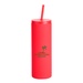 20 oz Slim Rubberized Tumbler With Spill Reduction Straw