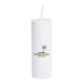 20 oz Slim Rubberized Tumbler With Spill Reduction Straw