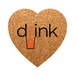 Cork Coasters Heart Shape