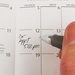 Windsor Slim Jim Calendar with Gold Corners