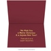 Premium Burgundy Joy Wreath Holiday Card