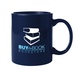 11 oz. Colored Budget Custom Ceramic Mug -Multi Imprint Location