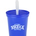 Custom 16 oz. Plastic Stadium Cups with Lid & Straw
