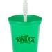 Custom 16 oz. Plastic Stadium Cups with Lid & Straw