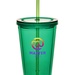 Custom 16 oz. Double Wall Acrylic Tumblers With Straws