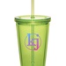 Custom 16 oz. Double Wall Acrylic Tumblers With Straws