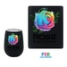 12 oz. Halcyon® Stainless Steel Wine Glass - Full Color Imprint with Varnish