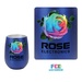 12 oz. Halcyon® Stainless Steel Wine Glass - Full Color Imprint with Varnish