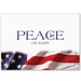 Classic Patriotic Peace on Earth Holiday Greeting Card