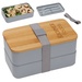Double Decker Lunch Box with Bamboo Lid & Utensils