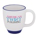 14 oz. Two-Tone Bistro Mug- Front only - 3 imprint colors
