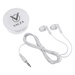 Ear Buds In Custom Round Plastic Case