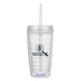 Econo Double Wall 16 oz. Custom Tumbler with Lid & Straw