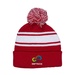 Knit Beanie With Pom Pom - Embroidered