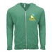 Threadfast Apparel Unisex TriBlend Full-Zip Light Hoodie