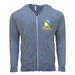 Threadfast Apparel Unisex TriBlend Full-Zip Light Hoodie