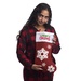 18" Red Snowflake Christmas Stocking with White Trim