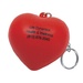 Imprinted Heart Stress Ball Key Chains