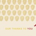Golden Thanks Holiday Cards
