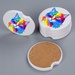 Absorbent Stone Car Coaster with Cork Base