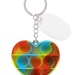 Push Pop Bubble Heart Fidget Sensory Keychain