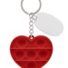 Push Pop Bubble Heart Fidget Sensory Keychain
